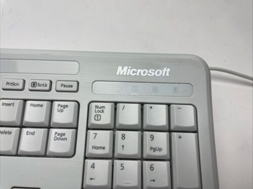 Microsoft Wired Keyboard Model 1366 400 V1.0 Mouse Combo White Vintage USB - Picture 5 of 13