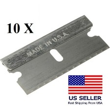 10 pc Razor Blades Single Edge Extra Sharp Super Strong.. Made in USA