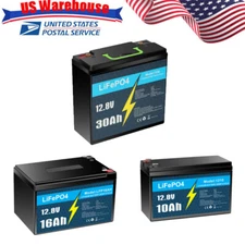 12V 10A 16A 30Ah LiFePO4 Rechargeable Lithium Battery BMS Deep Fish Finder Boat