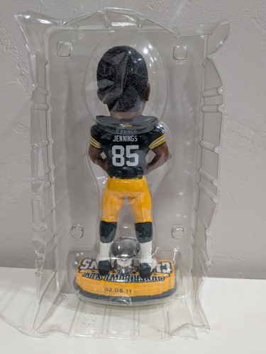 NIB Greg Jennings Green Bay Packers Super Bowl XLV Ring Base FOCO Bobblehead - Picture 7 of 8