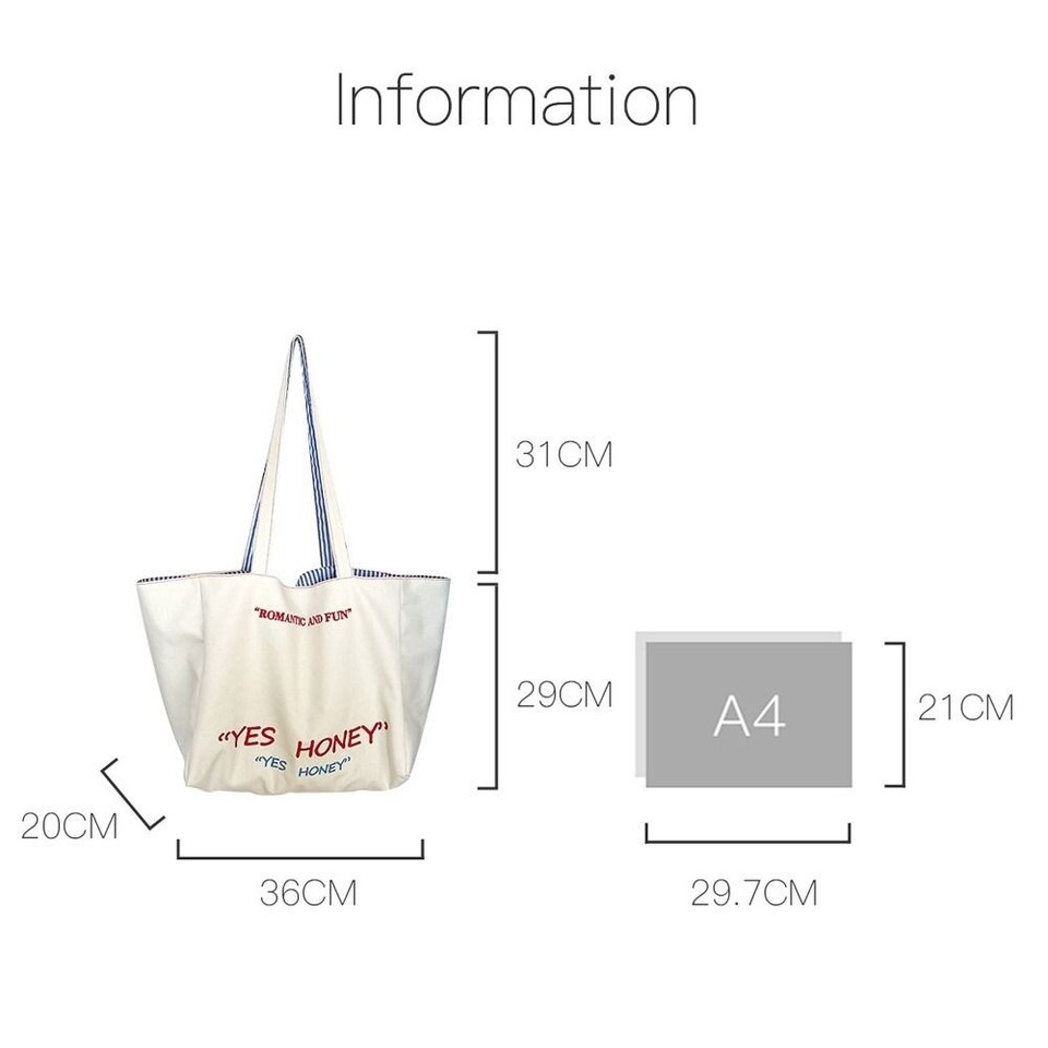 Striped Shoulder Bag Doublesided Designer Handbags Shopping Tote Bag