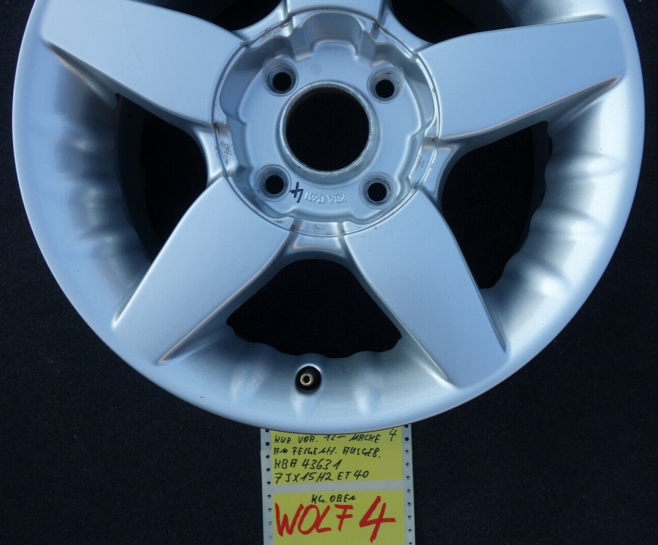 Original Wolf Ford Alufelge 7x15 H2 ET35 KBA 43631 4x108 Escort Fiesta