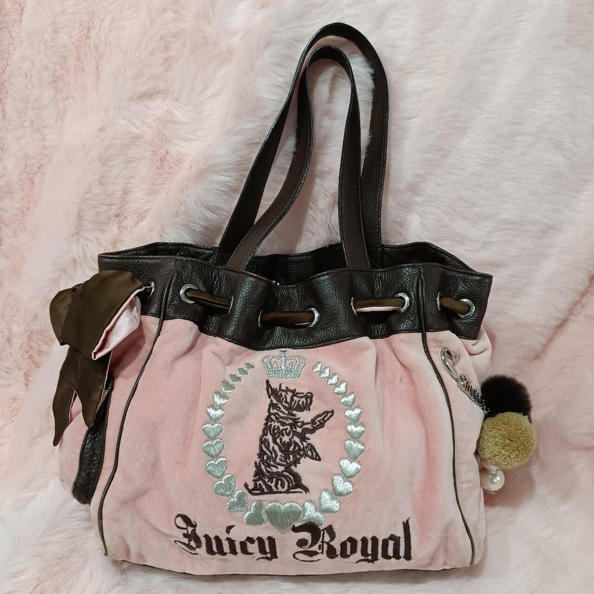 Vintage Juicy Couture Daydreamer Tote Bag Purse Royal Dog Vintage Juicy Couture Daydreamer Tote Bag Purse Royal Dog