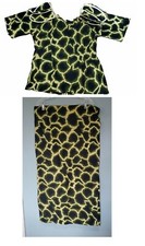 AUTHENTIC AFRICAN LADIES SKIRT AND BLOUSE IN ANKARA WAX WITH ANIMAL PRINT SZ 18