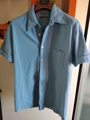 JDC CAMICIA XL UOMO AZZURRO VINTAGE STRETCH ANNI 90 JEANSERIA CORSO MADE  ITALY