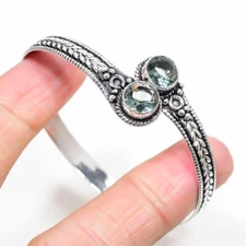 Alexandrite  Gemstone Handmade 925 Sterling Silver Cuff Bracelet Adjustable