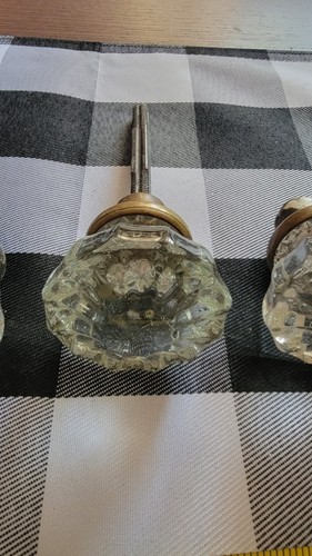 3 vecchi pomelli per porta in vetro vintage - Foto 10 di 11