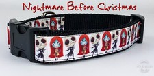 Horror dog collar handmade adjustable buckle collar 1"wide