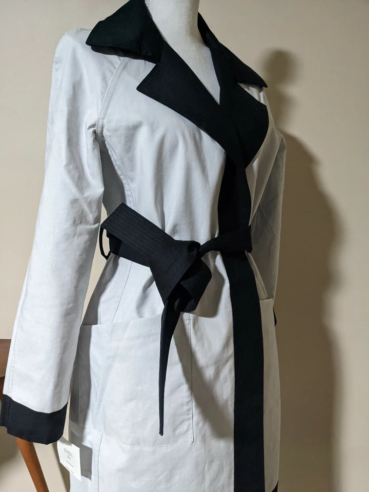 Abrigo NARCISO RODRIGUEZ Negro/Blanco Reversible Talla M/S Nuevo con Etiquetas Foto 4 de 4