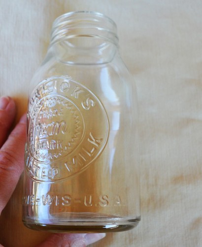5" Clear Glass Horlick's Malted Milk Bottle Racine Wis USA Hazel Atlas Embossed - Picture 7 of 14