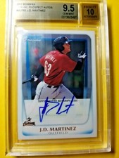 J.D. Martinez 2011 Bowman Chrome Prospect Autograph 10 BGS 9.5 Gem Mint
