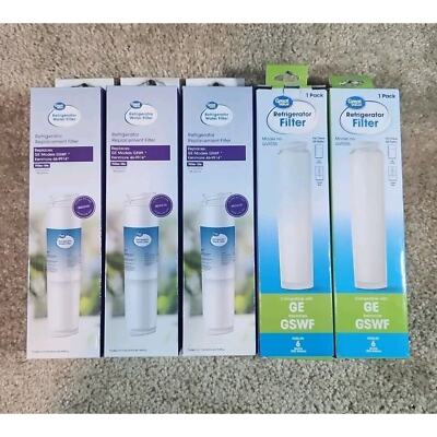 5 New Great Value Refrigerator Filter Model No. GVF035 Replacement for GE GSWF