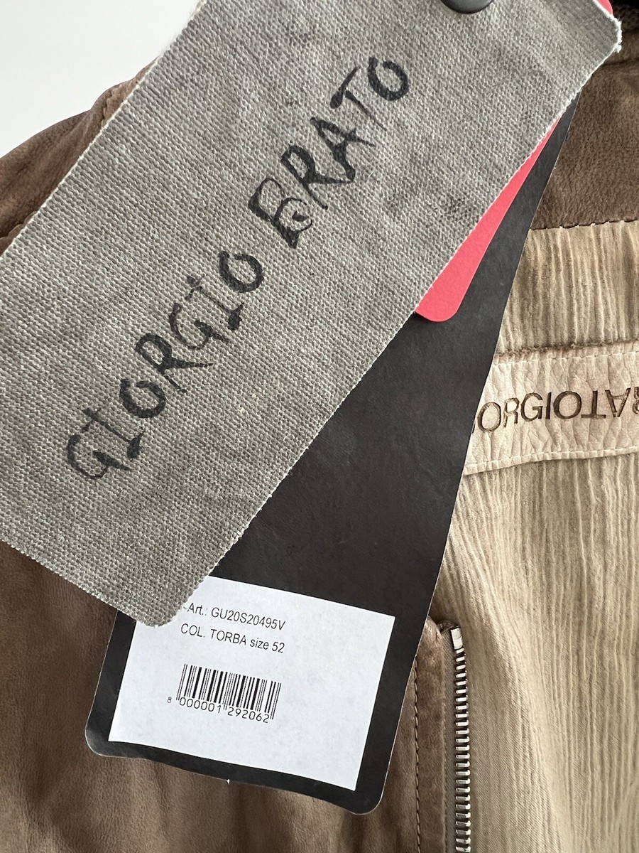 giorgio brato leather bomber jacket size 52 New with tags | eBay