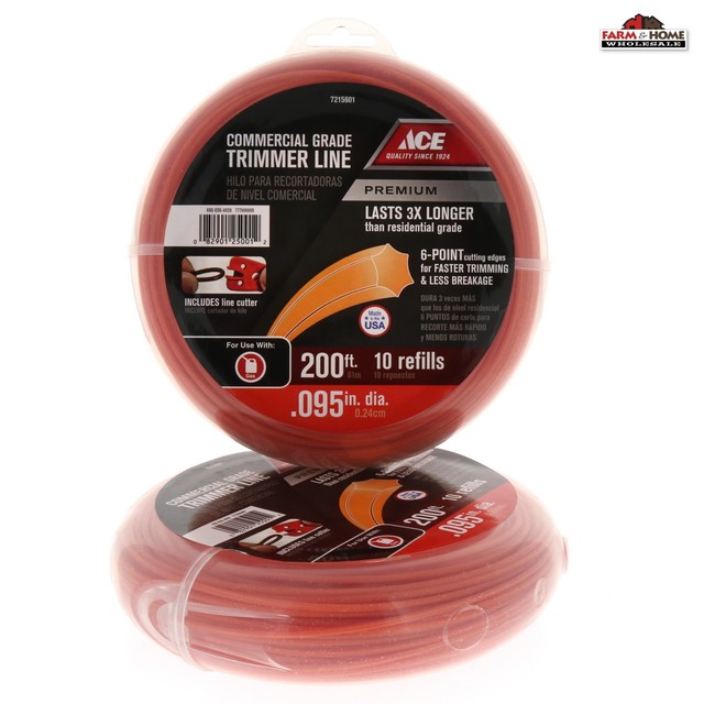 (2) Commercial Grade Trimmer Line String .095" x 200 ft NEW eBay