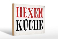 Holzschild Spruch 30X20 Cm Hexen KüChe Geschenk Holz Deko Schild Wooden Sign