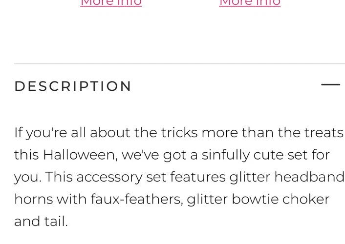 Charlotte Russe 魔鬼角、尾巴和三叉戟。  全新。 已停产 — 第 3/3 张图片