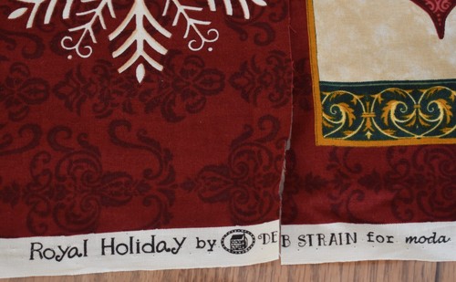 ROYAL HOLIDAY deb strain MODA snowflakes CHRISTMAS ORNAMENTS burgundy PIECES - Picture 6 of 8