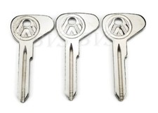 3x VW BLANK KEY Fit For VOLKSWAGEN BEETLE TYPE 3 SUPER KARMAN GHIA 1971 - 1979