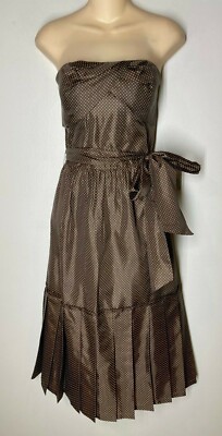Max and Cleo Brown Strapless Polka Dot Midi Dress NWT Sz.10 | eBay Max and Cleo Brown Strapless Polka Dot Midi Dress NWT Sz.10 | eBay
