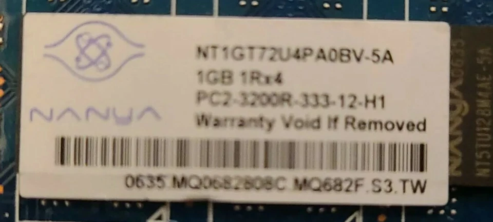 Samsung PC2-3200R-333-12-C3 1GB Server RAM (IBM 39M5808) PN:M393T2950CZ3-CCC - Image 2 of 4