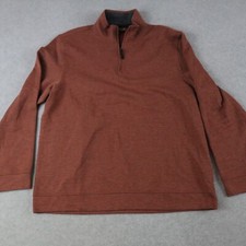 Tasso Elba Sweater Mens XL 1/4 Zip Pullover Casual Knit Mock Neck Long Sleeve