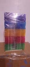 50 Pack CD DVD Blu-ray Jewel Cases Assorted Colors New