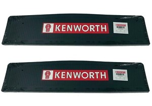 Peterbilt Set of Red /& White 6/" x 24/" Semi Truck Mud Flap-quarter Fender Flaps