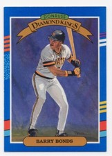 1991 Donruss - Diamond Kings Barry Bonds #4 3 Yellow Stripes on Right