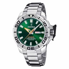 Festina F20665/2 Men's Green Dial Divers Watch