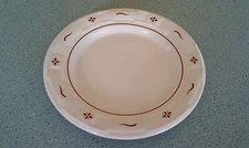 Longaberger Pottery 7.25" Round Bread or Dessert Plate Traditional red NEW box 