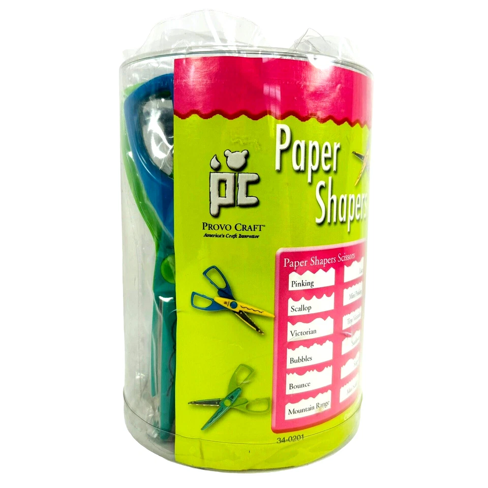 Provo Paper Shapers 6" Decorative Shapes Arts & Craft Color Scissors - Lot of 12 - Image 2 of 4