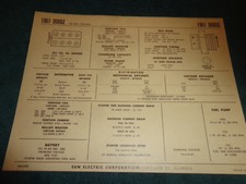 1961 DODGE POLARA 361 V-8  ENGINE SUN TUNE-UP CHART / USEFUL ITEM