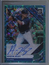 2019 Panini Donruss Optic Teal Velocity Prizm 26/35 Austin Riley Auto 0ls