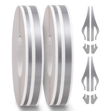 2 Rolls Vinyl Pinstripe Tape Gray Automotive Racing Stripes 64 Feet