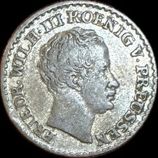German States PRUSSIA SILVER Groschen KM# 410 1821A