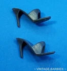 REPRO Vintage Barbie Doll Silver Open Toe Heels MINTY ~ 1990's