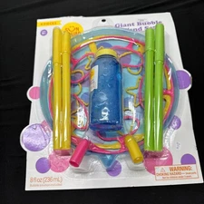 LOT OF 2 SETS Amazing BUBBLES Giant Wands Bubbles, 2 Kids Play - New D14