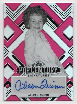 2022 Leaf Metal Pop Century Aileen Quinn #BA-AQ1 Prismatic Pink Auto /8
