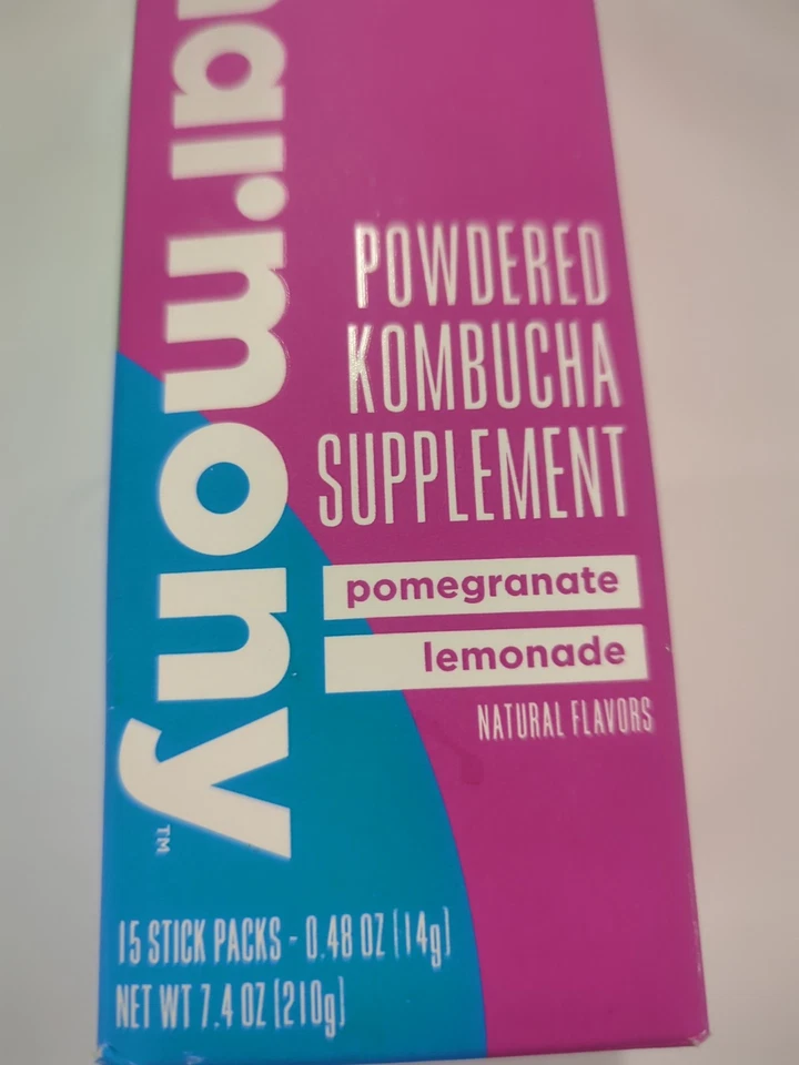 Advocare Harmony Powdered Kombucha Supplement Pomegranate Lemonade 15 Stick 7/25 - Image 2 of 4