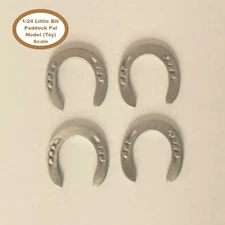 HORSING AROUND Little Bit/Paddock Pal 1:24 Model Scale DRAFT HORSE SHOES Pewter