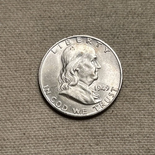 1949 D Franklin Half Dollar - BU Condition / NICE Bell Lines - MM