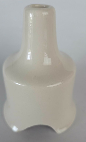 VINTAGE Cream Ironstone Ceramic Pie Funnel - 3" Tall Cottagecore Kitchenalia