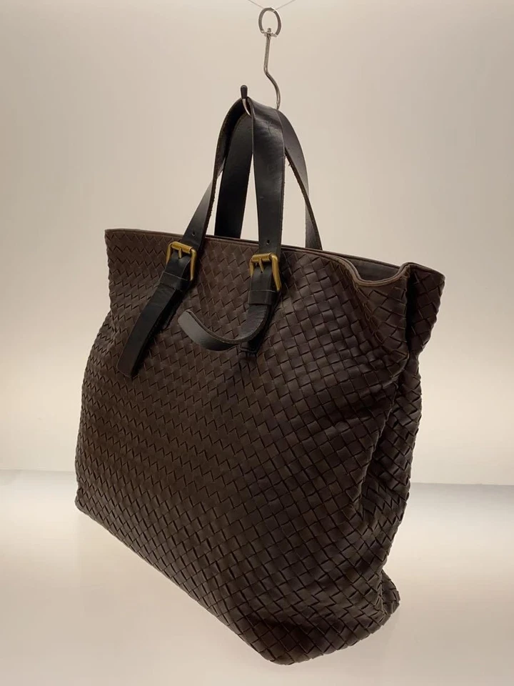 Bolso de Mano BOTTEGA VENETA Cuero Marrón Liso V7781 Usado Foto 2 de 4