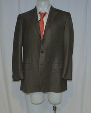 Ermenegildo Zegna Rom 15milmil15 Brown Check Three Button Sport Coat 44L