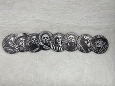 Slasher Horror Wooden Coasters Set Of 8 Jason, Chucky, Freddy, Michael Myers