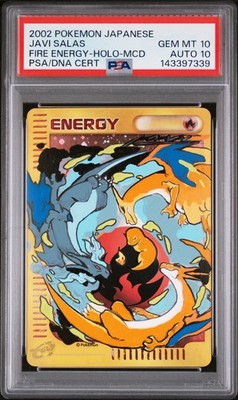 PSA9炎エネルギー2002McDonald’s Promo eシリーズ渦ホロ有 2002 POKEMON JAPANESE MCDONALD'S FIRE ENERGY-HOLO JAVI SALAS PSA