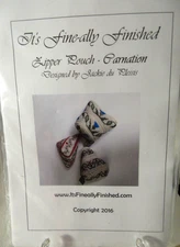 HTF Its Fine-Ally Finished CARNATION ZIPPER POUCH Ctd X St KIT Jackie du Plessis