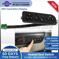 For 2005-2007 HUMMER H2 FRONT LEFT SIDE DOOR SEAT MEMORY & HEAT HEATER SWITCH