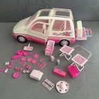 Mattel Barbie 1995 Mini Van Vintage Picnic READ Broken Wheel Lots Of Pieces