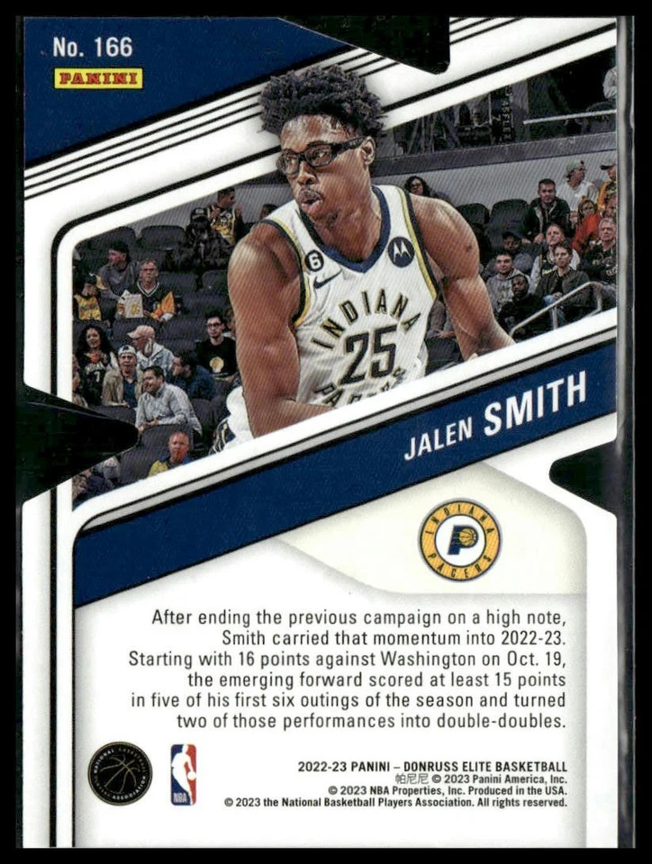 2022-23 Donruss Elite #166 Die Cut Jalen Smith Status #/25 - Image 2 of 2
